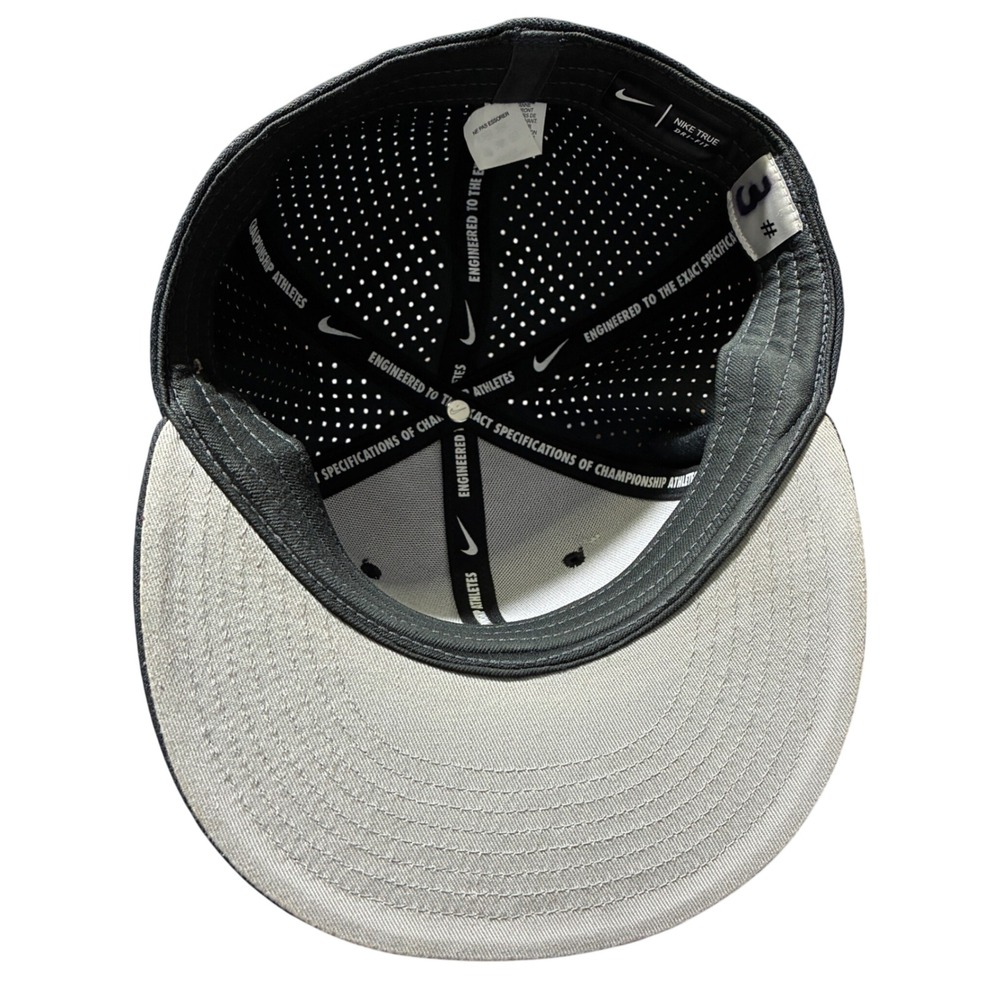 Nike True Indiana Bulls Baseball Fitted Hat Cap Camo Black White Mens S/M IB - Picture 7 of 10